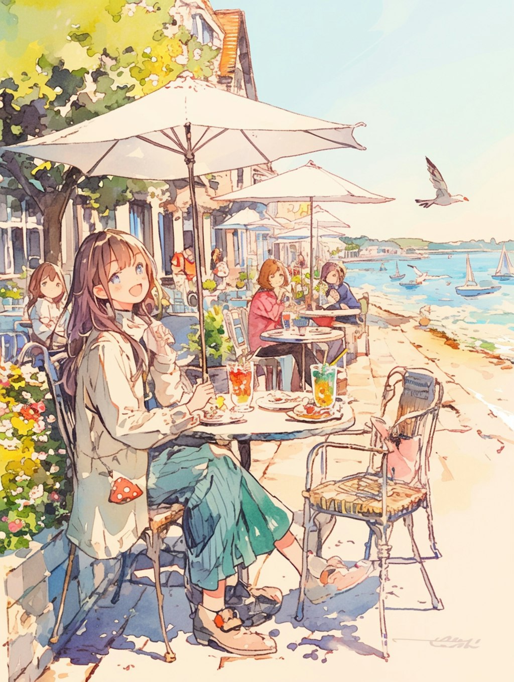 海の見えるカフェ