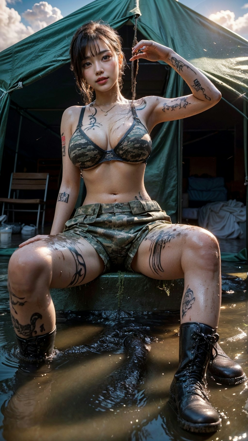 sexy female soldier 132p