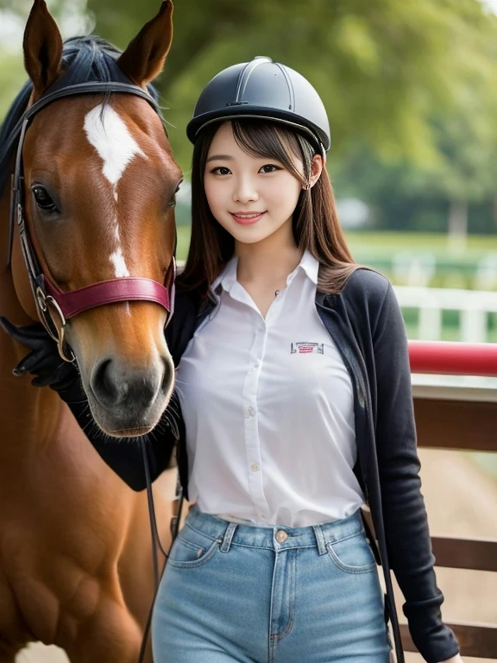 競走馬と美女