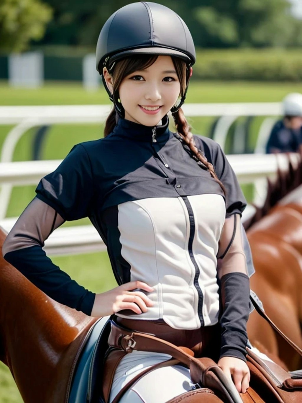 競走馬と美女