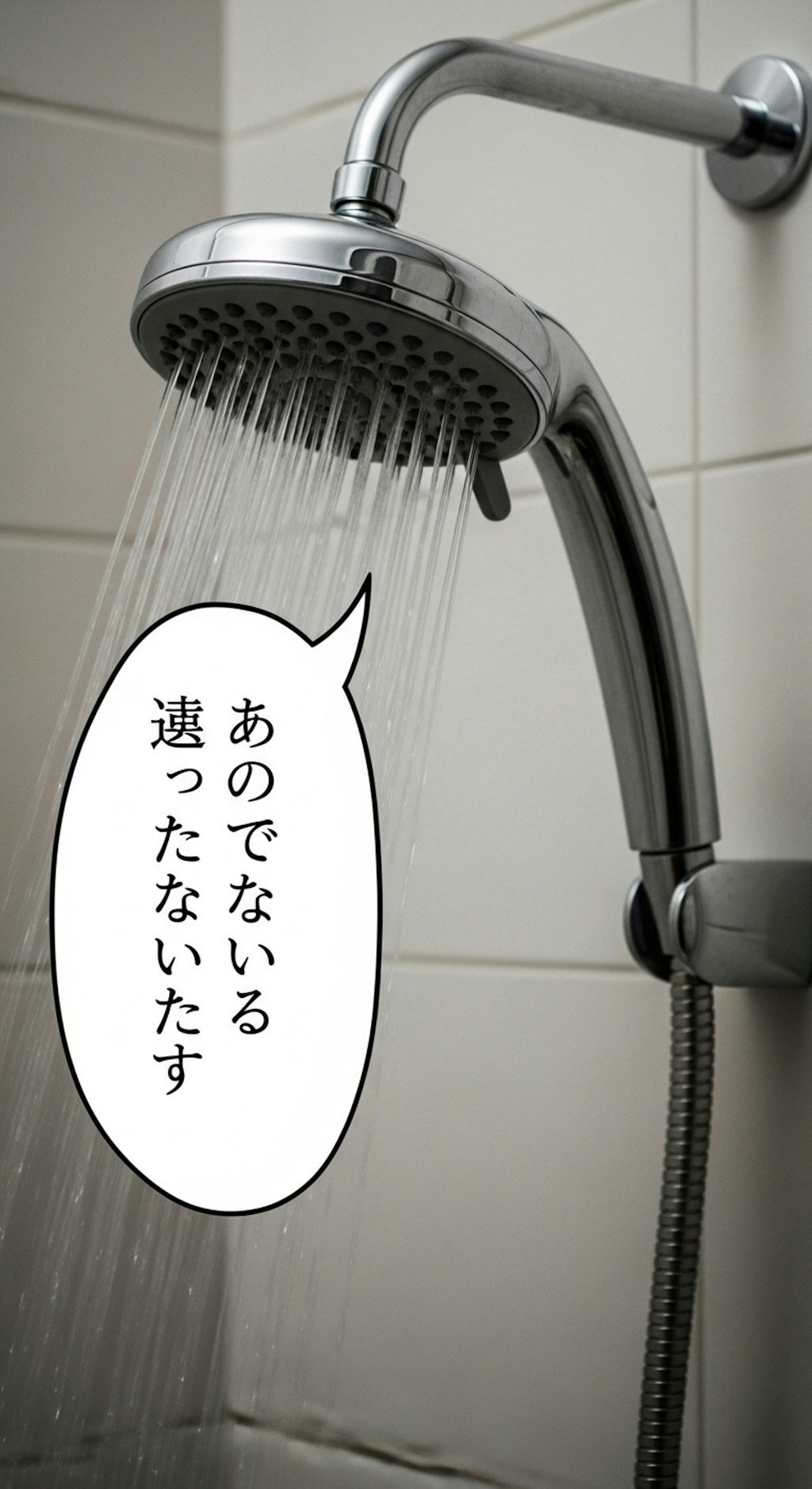 今日はシャワーヘッドを喋らせてみた