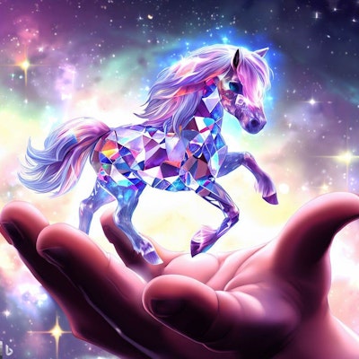 手の上の宇宙の馬