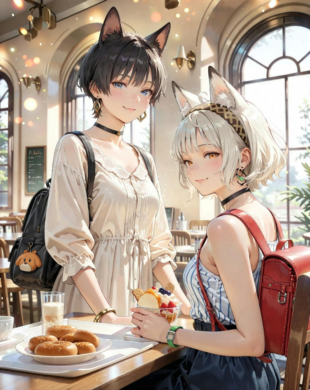 カフェにて