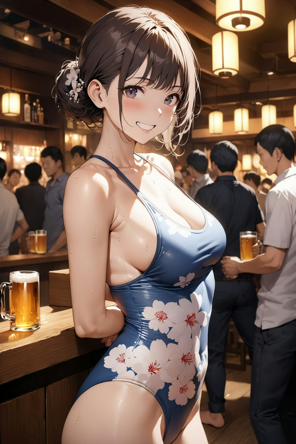 居酒屋の看板水着娘たち X906