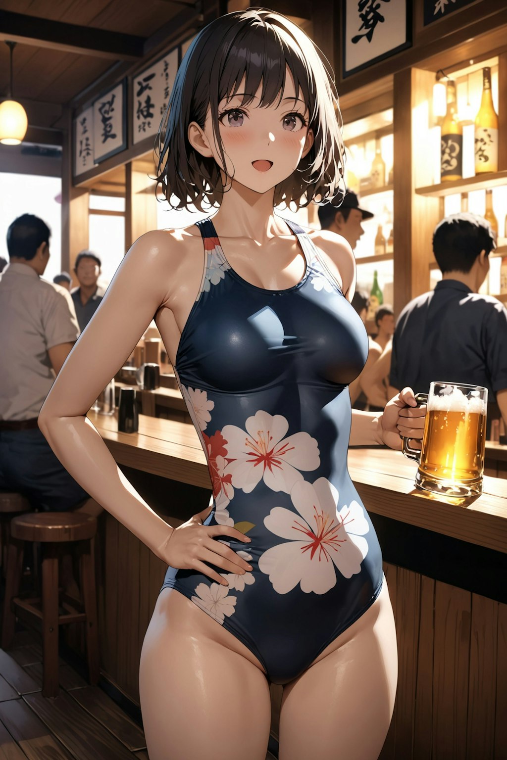 居酒屋の看板水着娘たち X906