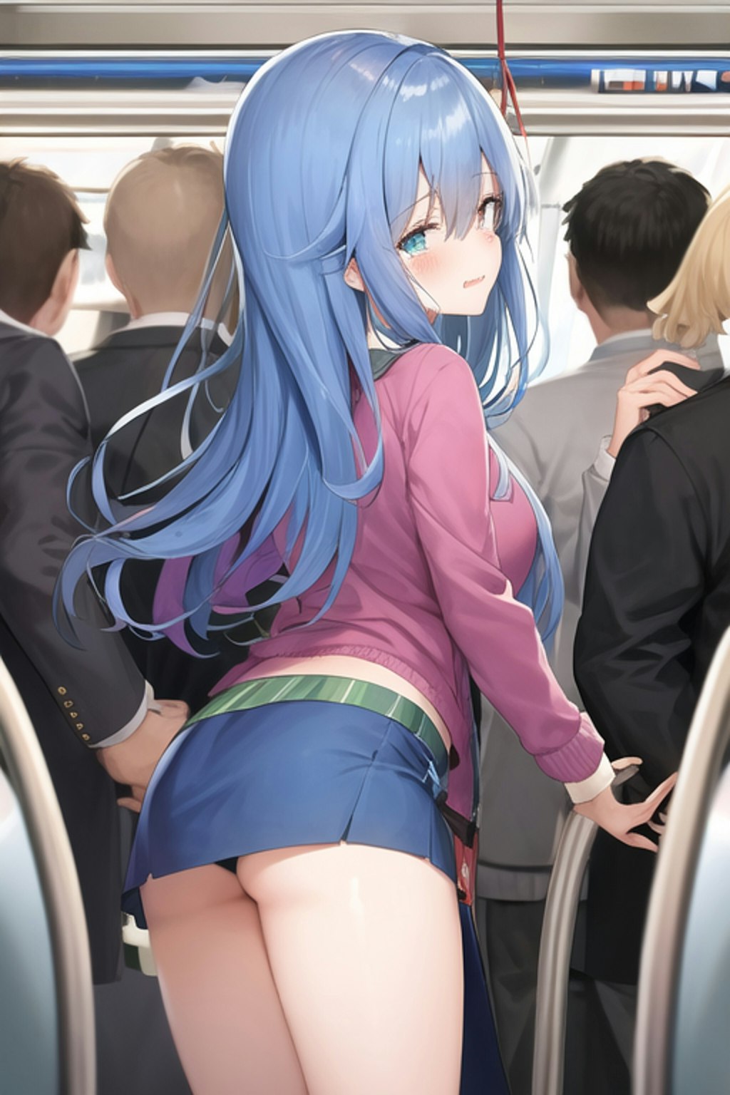 練習(電車内で私服の女の子に中出し)