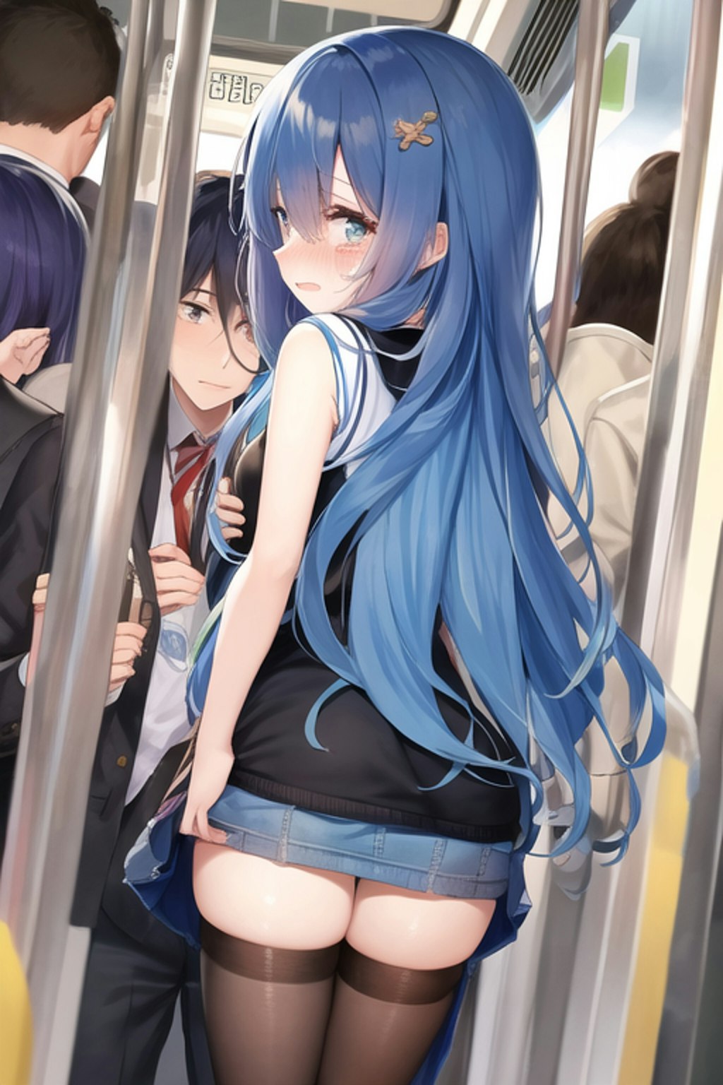 練習(電車内で私服の女の子に中出し)