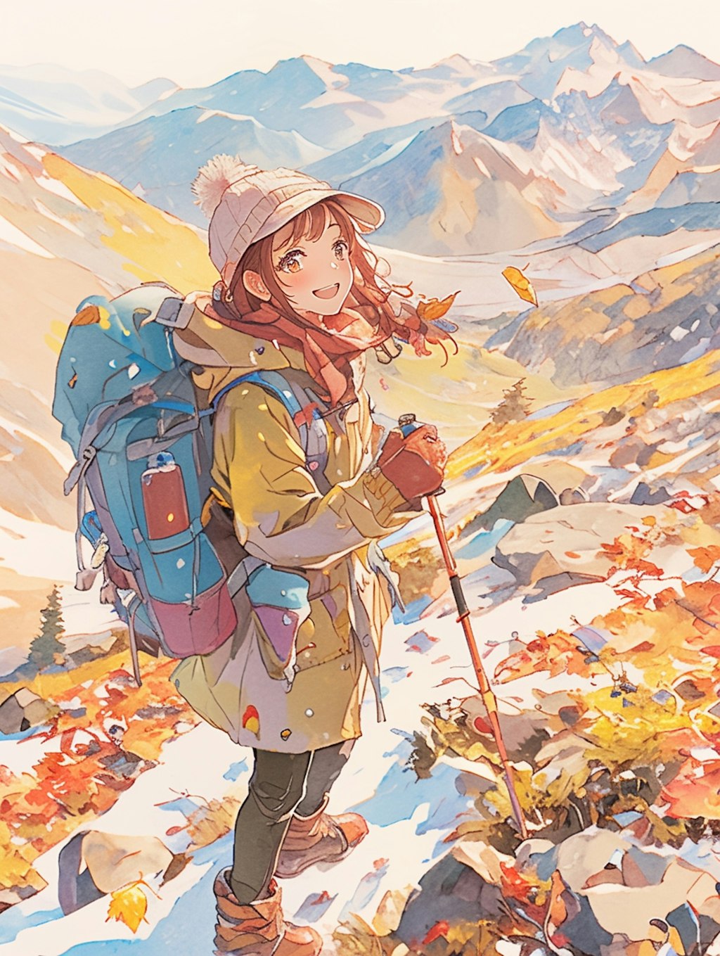 紅葉の山