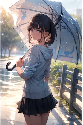 girl in the rain