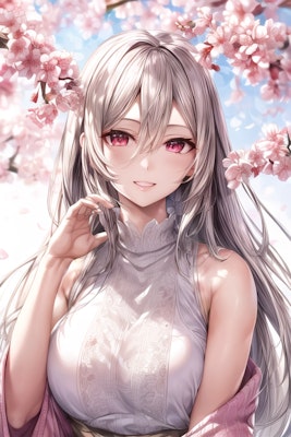 白銀姫と桜