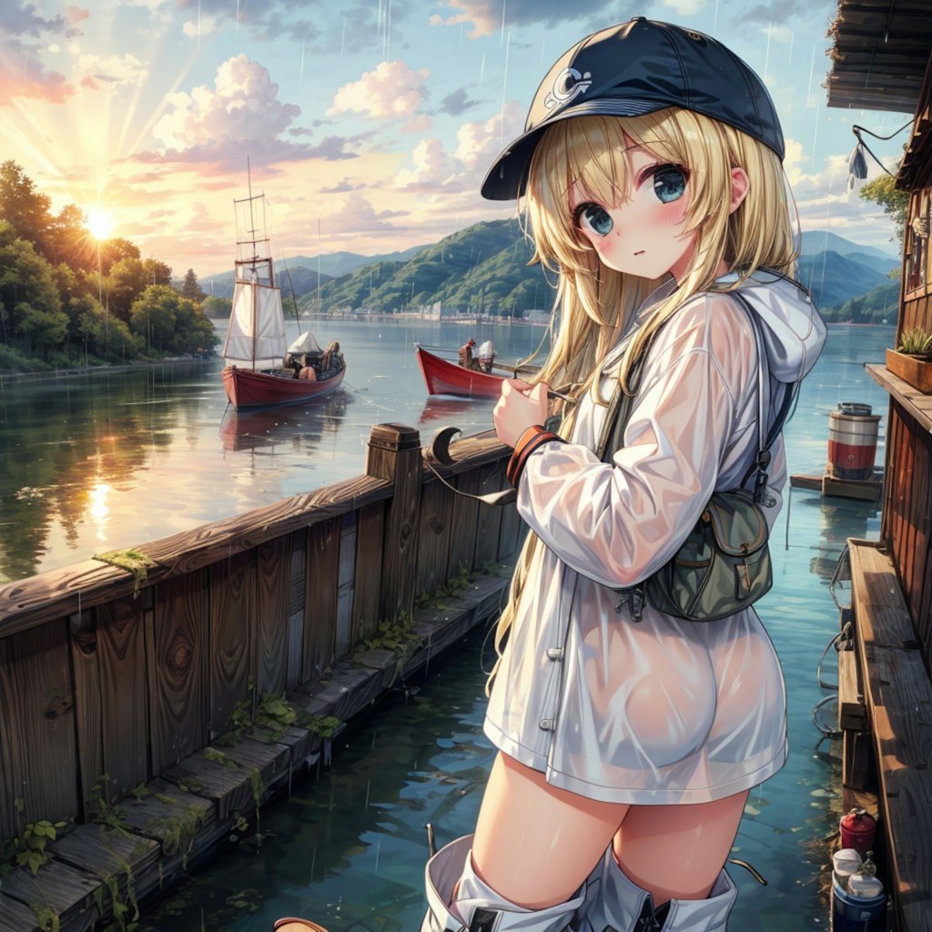 海辺の美少女