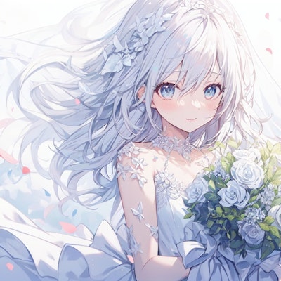 純白の銀髪花嫁