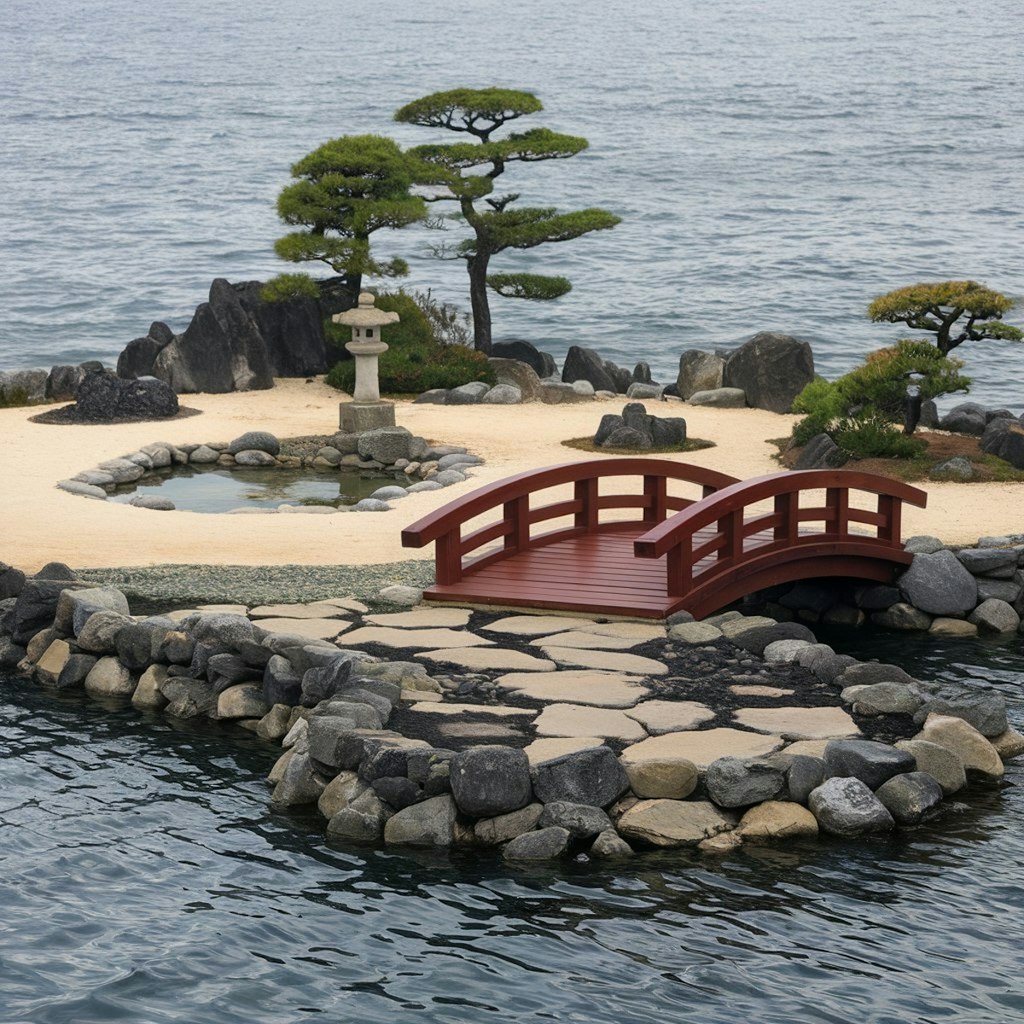 海上小型日本庭園