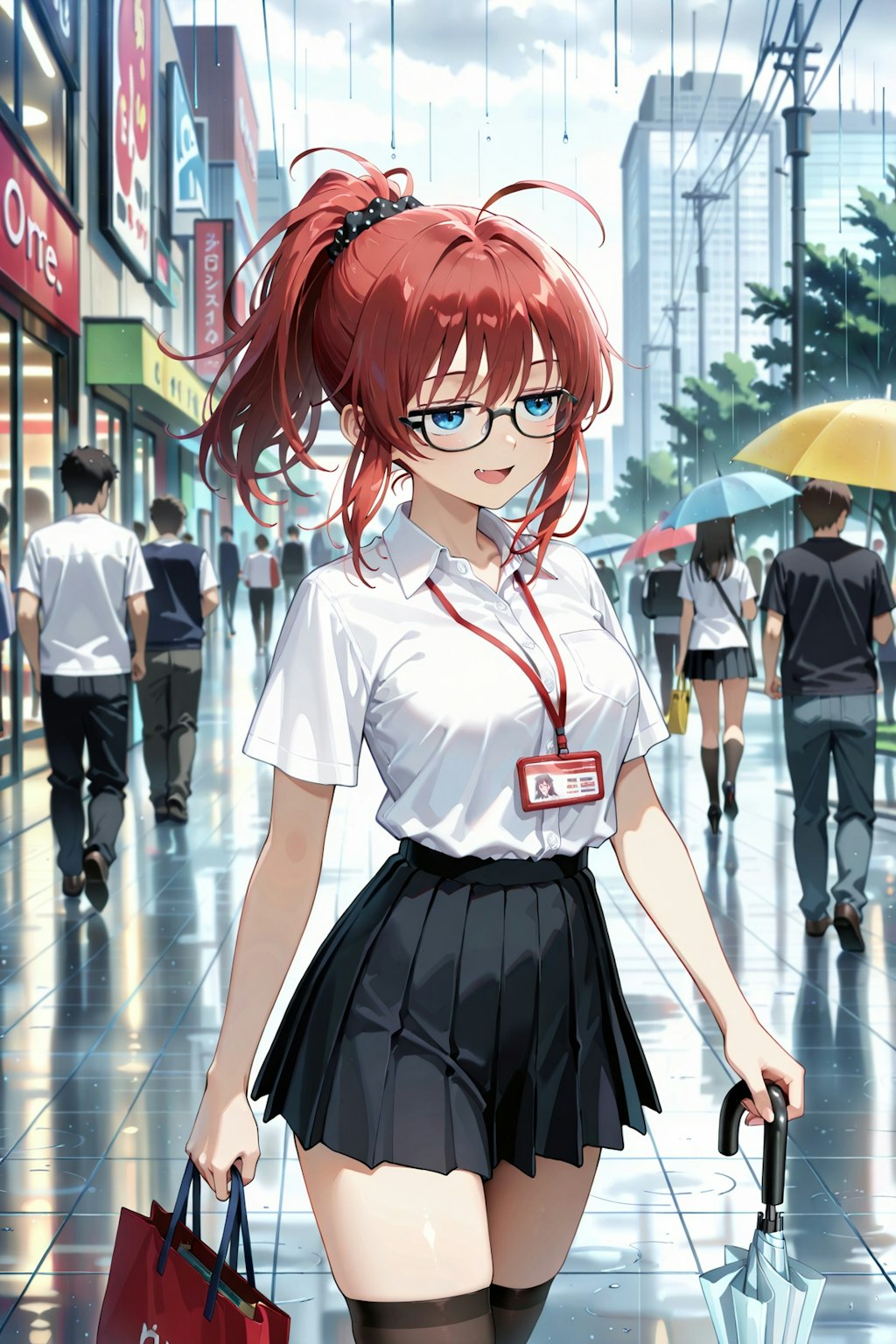 小雨のジト目先生