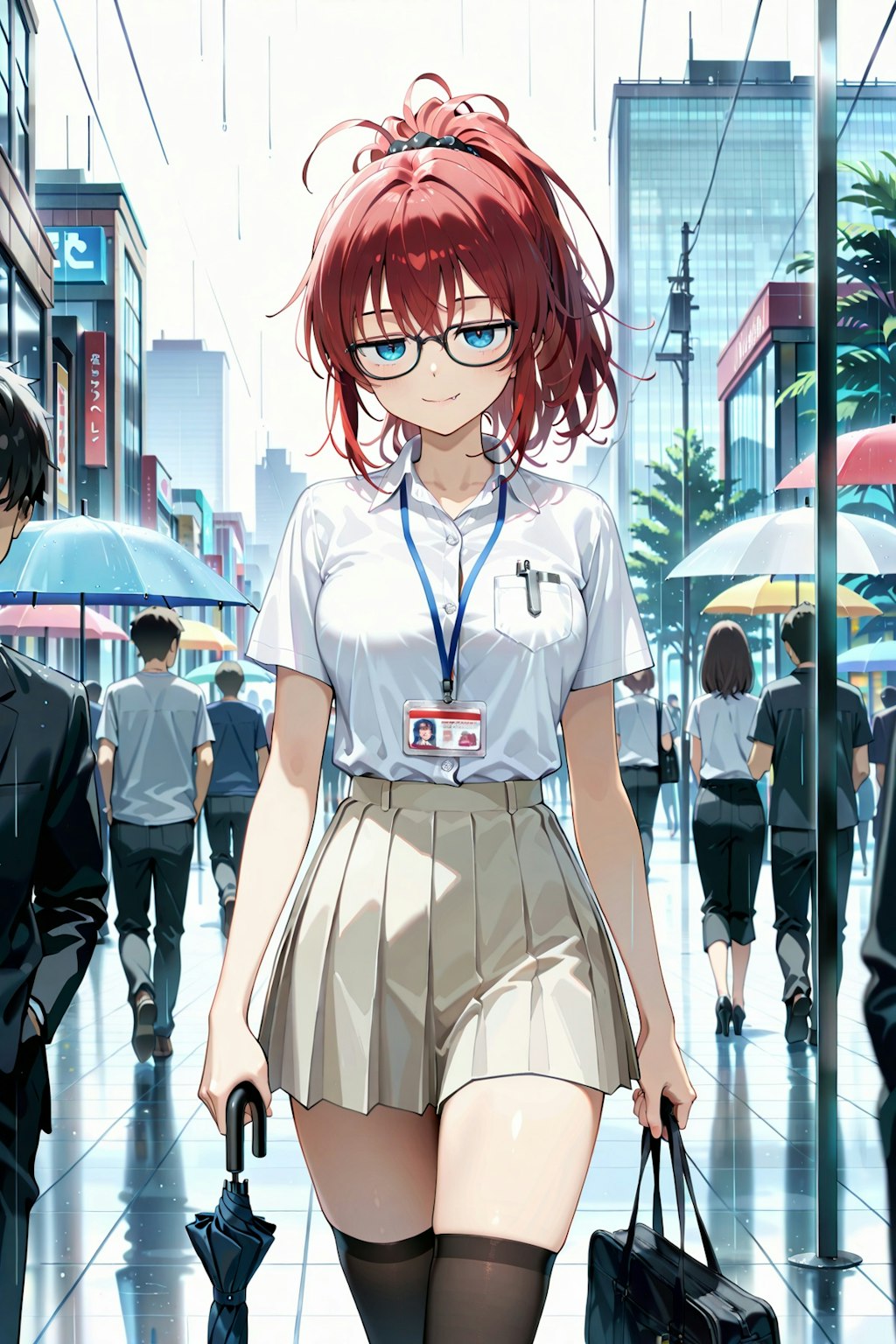 小雨のジト目先生