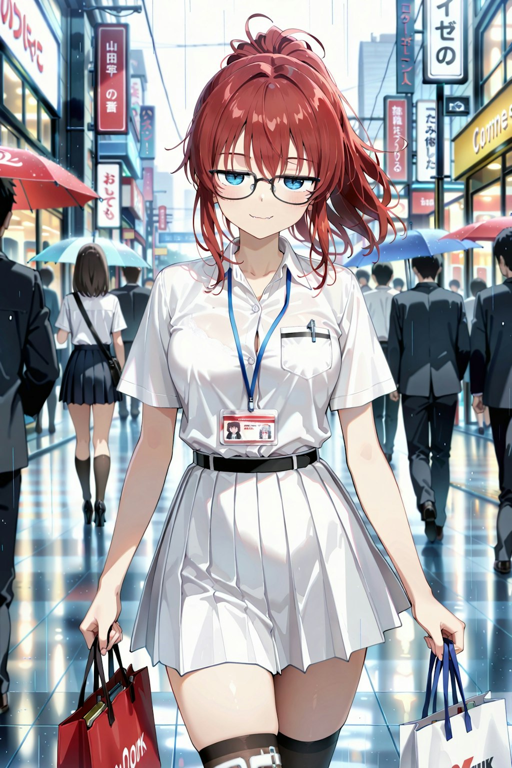 小雨のジト目先生