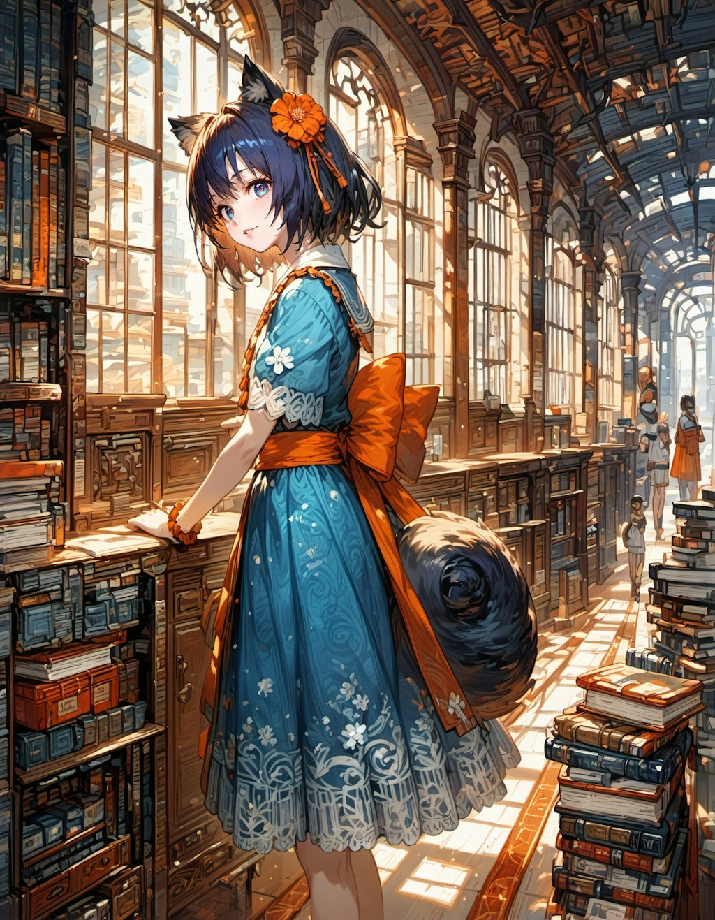 decrepit library