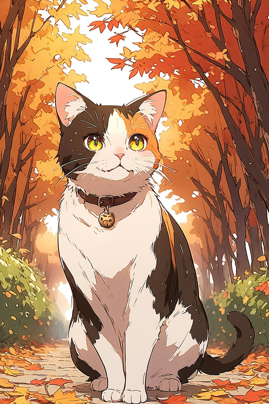 猫と紅葉狩り