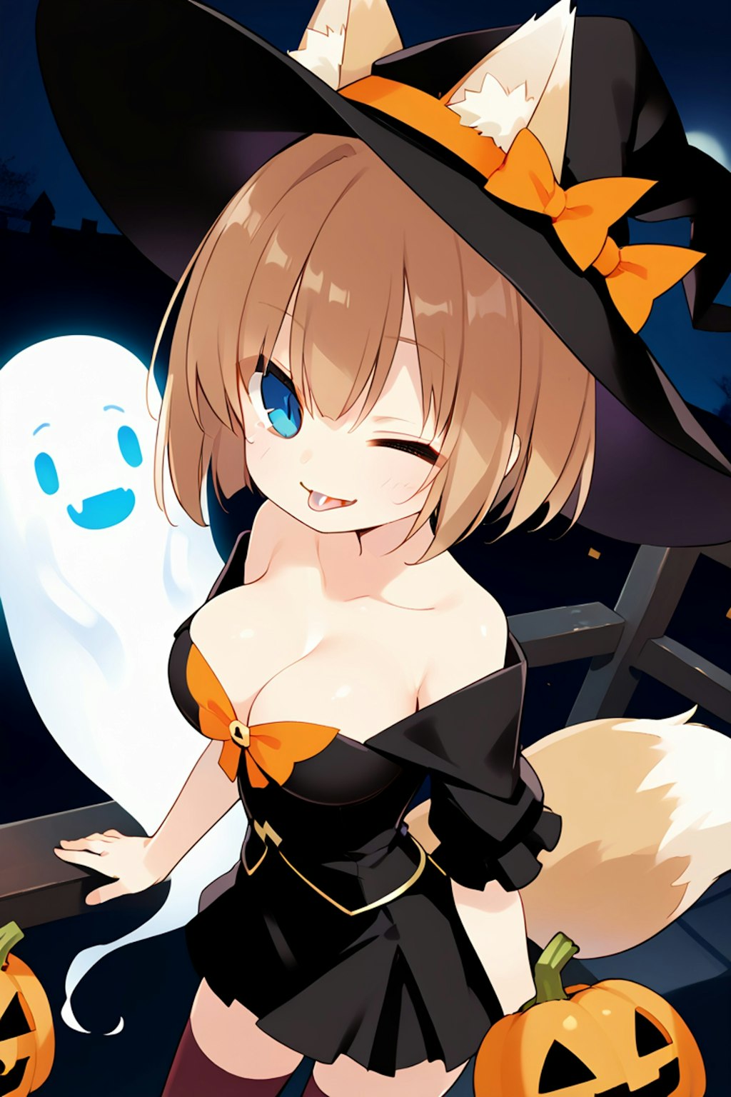 ハロウィンな狐娘さん