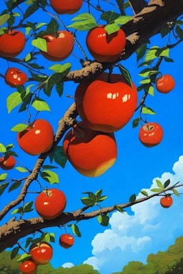 リンゴの油絵