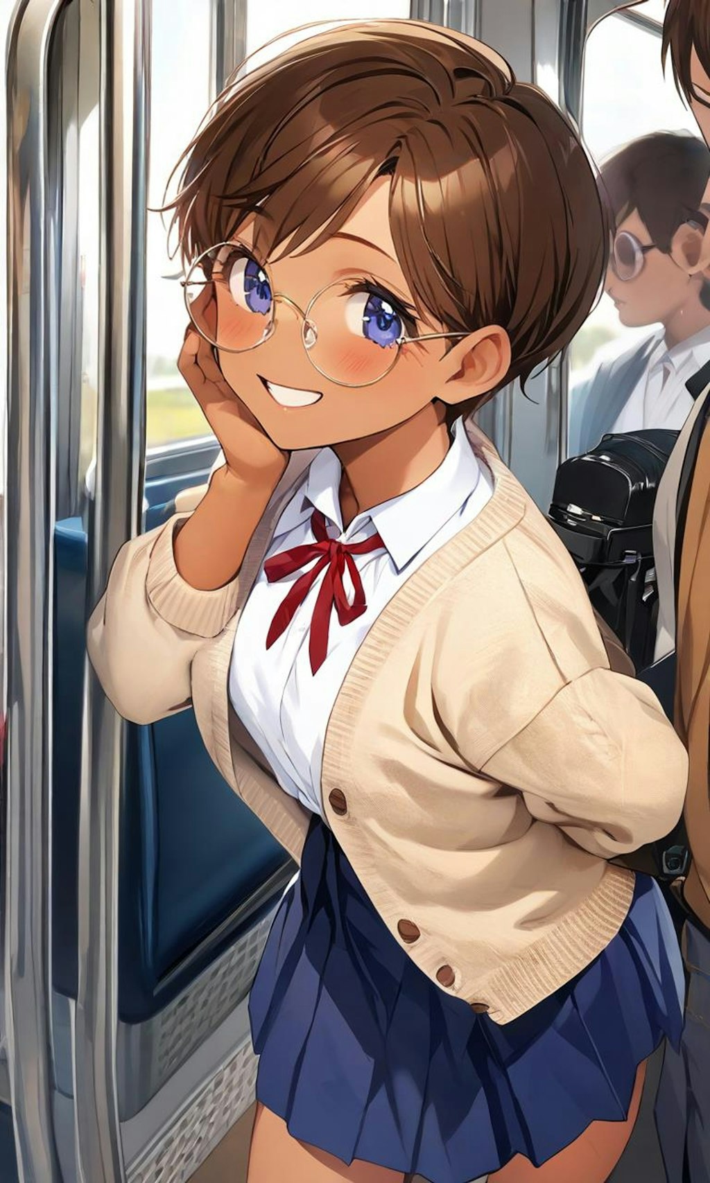 電車の中の眼鏡っ娘