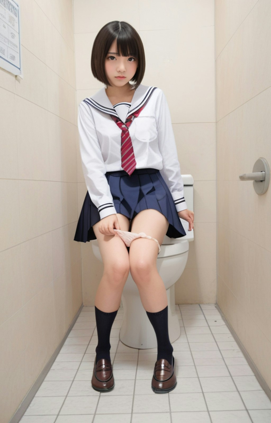 女子トイレの中