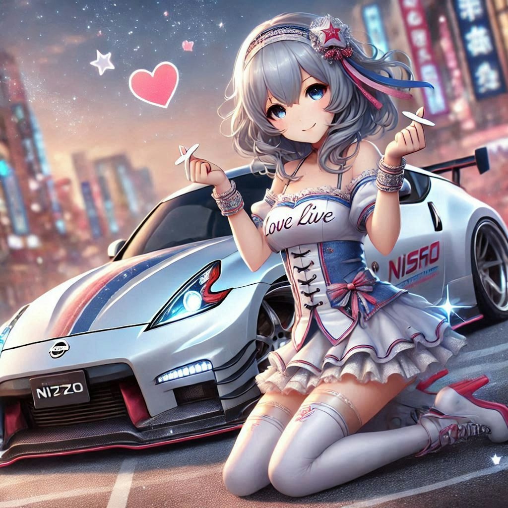 ラブライブキャラと日産370ZNISMOのドリ車