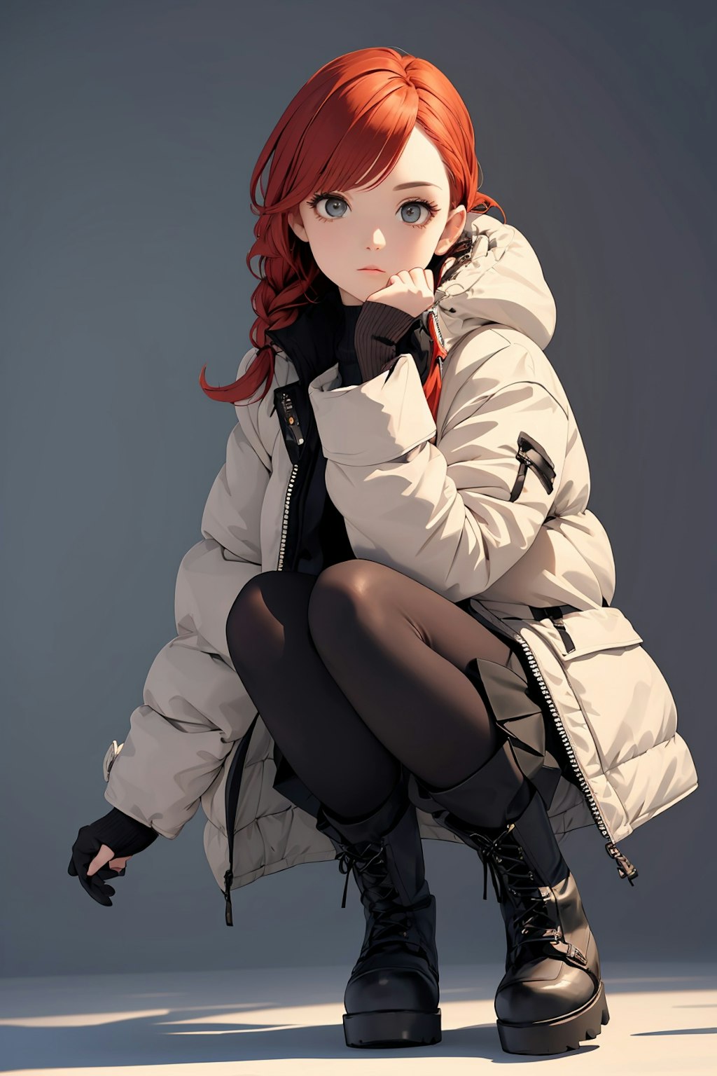 winter fashion, puffy jacket