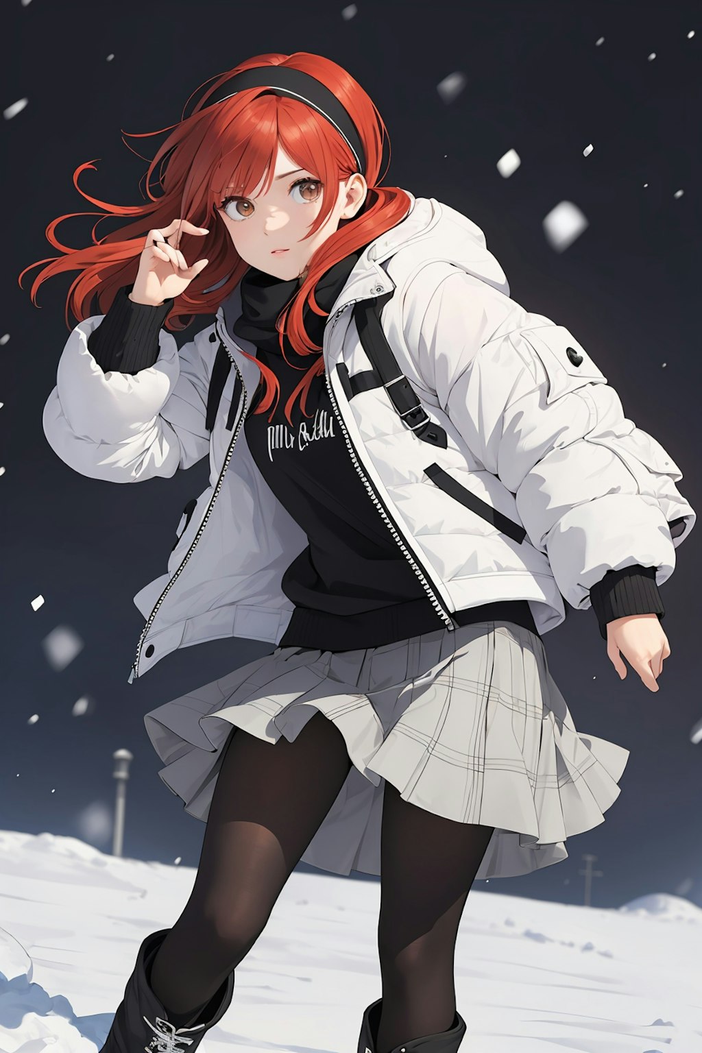 winter fashion, puffy jacket