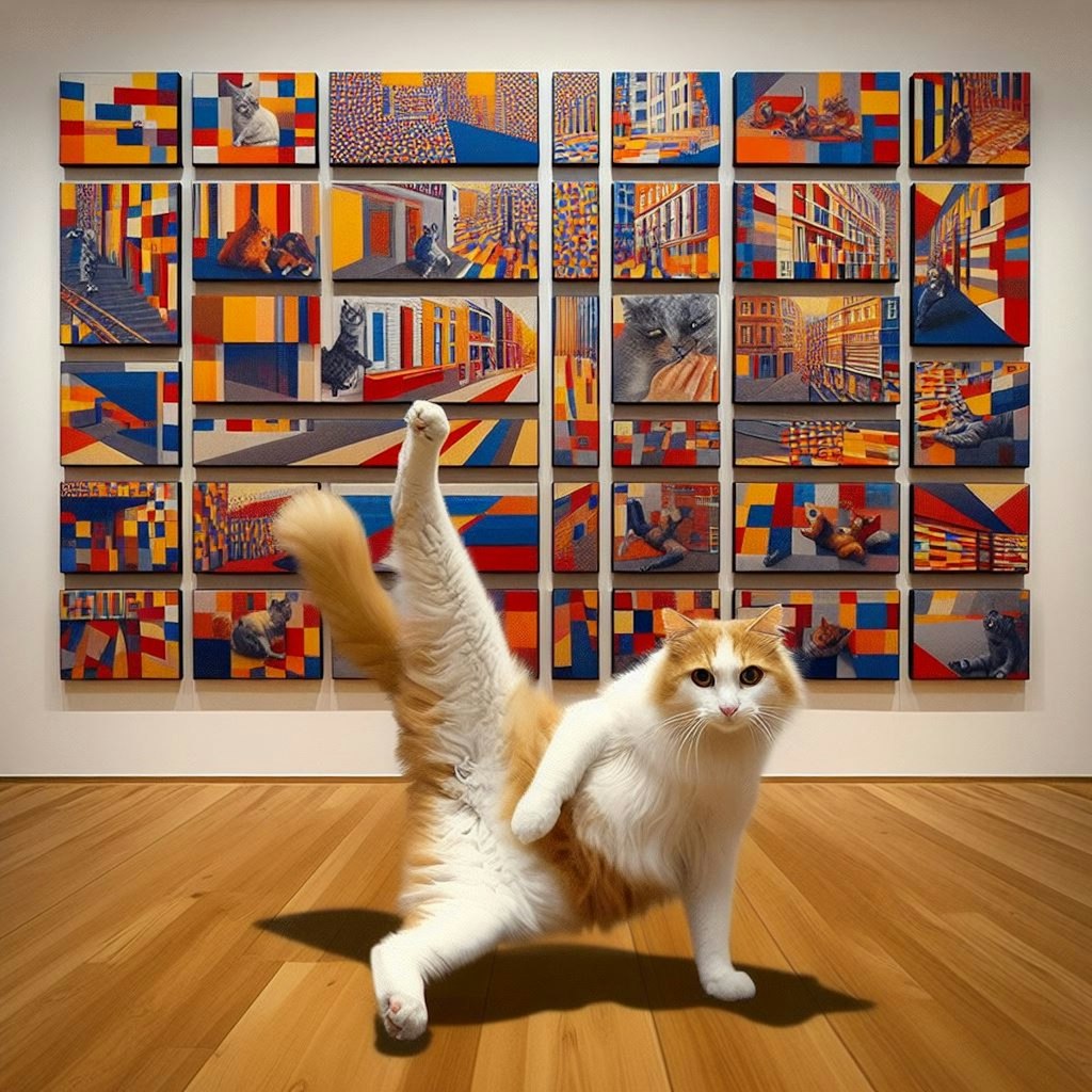 現代アートになった猫