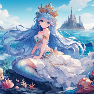 【DALL-E3】人魚姫の魚拓