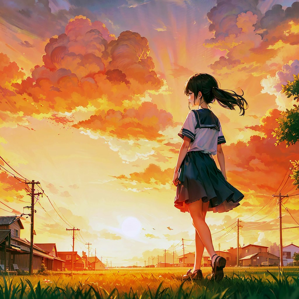 夕闇と少女14