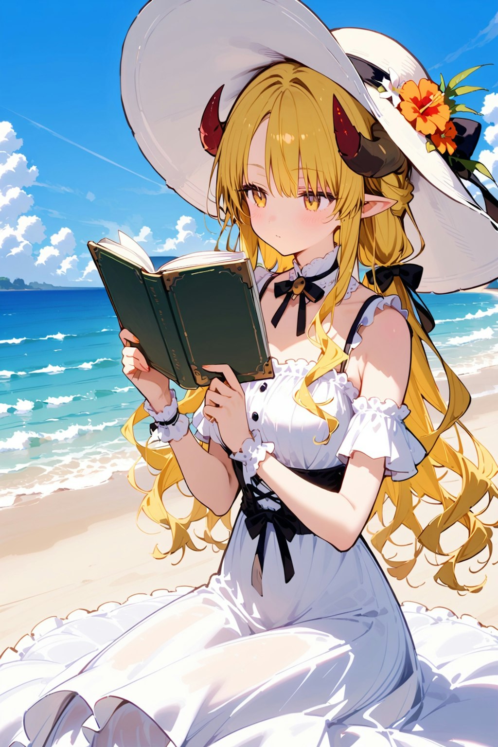 金髪白ワンピース(ワシが夏を楽しめないとでも？)_20250719