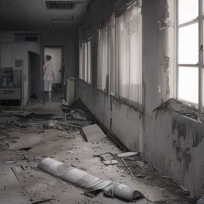 廃墟になった病院