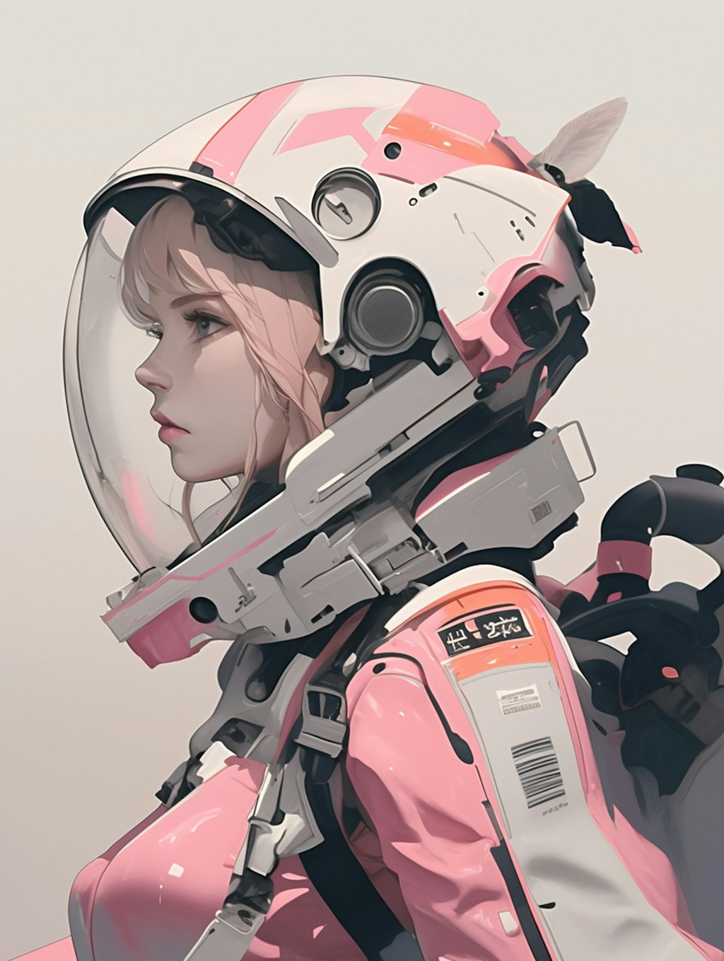 pink bunny diver girl sci-fi mode 兎潜水隊