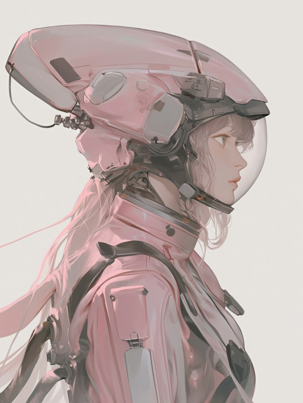 pink bunny diver girl sci-fi mode 兎潜水隊