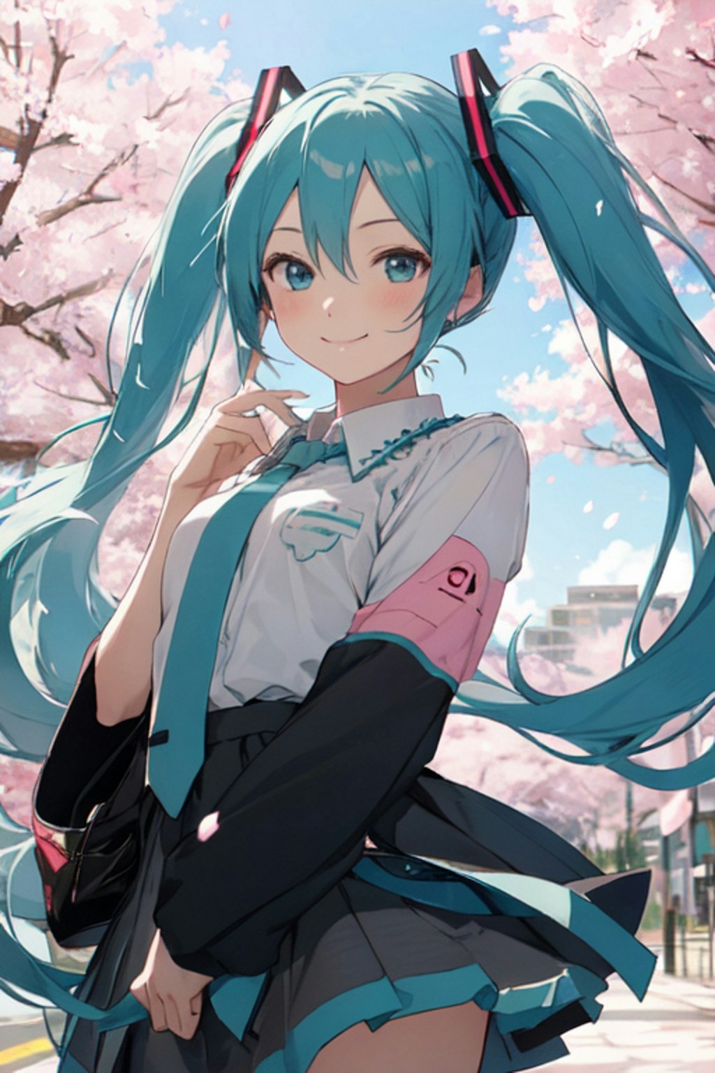 桜と初音ミク