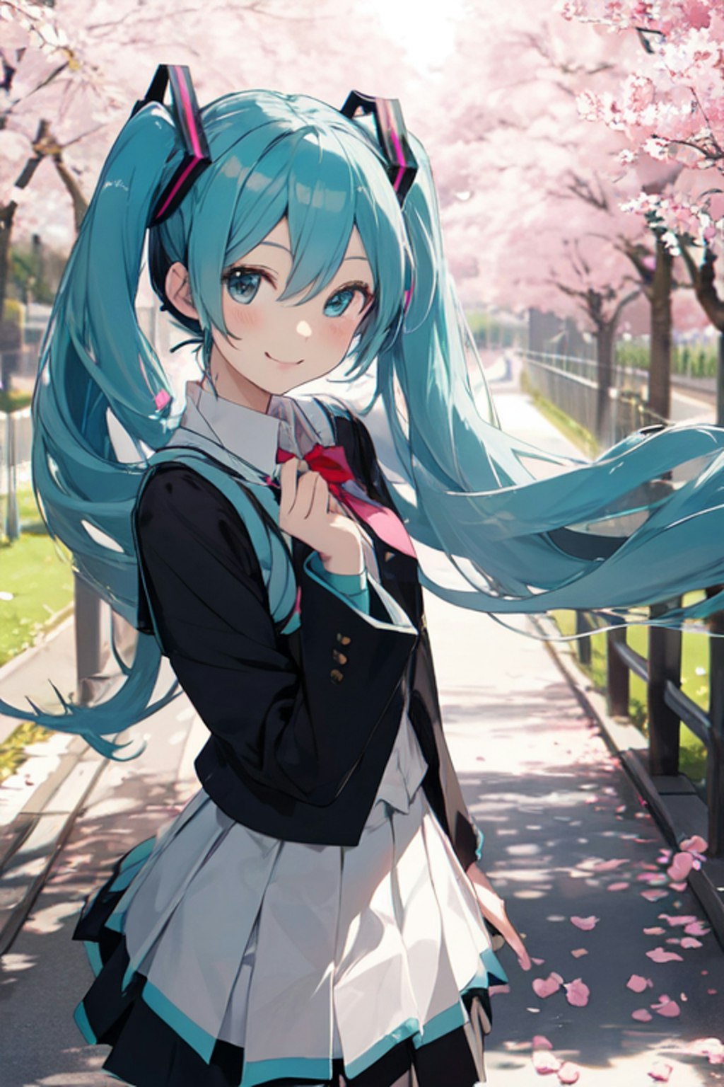 桜と初音ミク