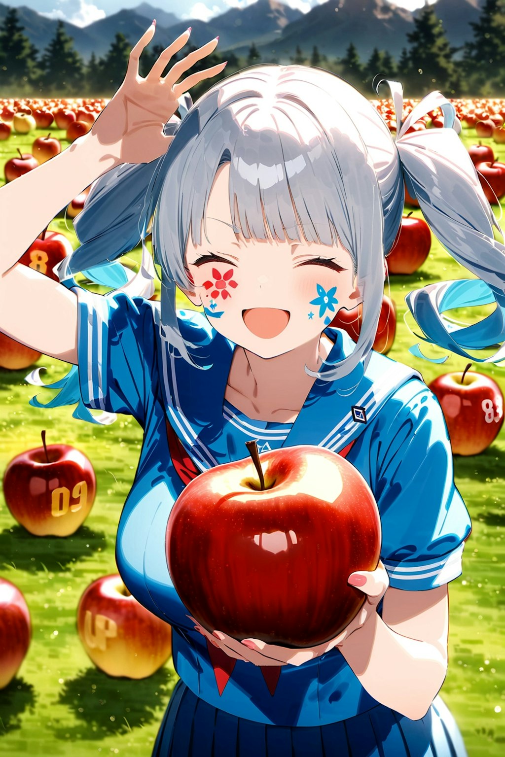 どんどん実ってきたね🍎 リンゴ狂 紅茂 ウメ