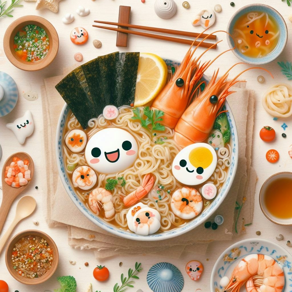 かわいいseafood noodle