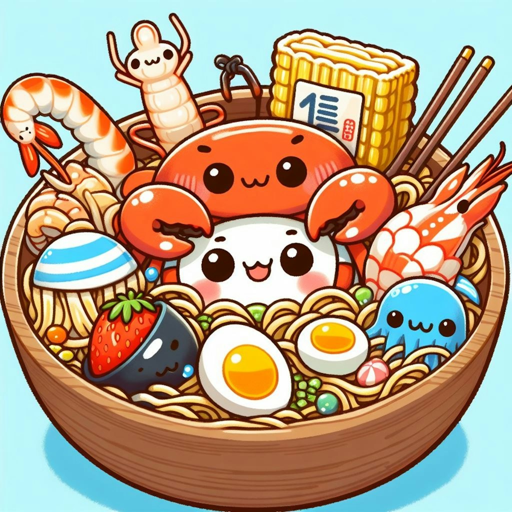 かわいいseafood noodle