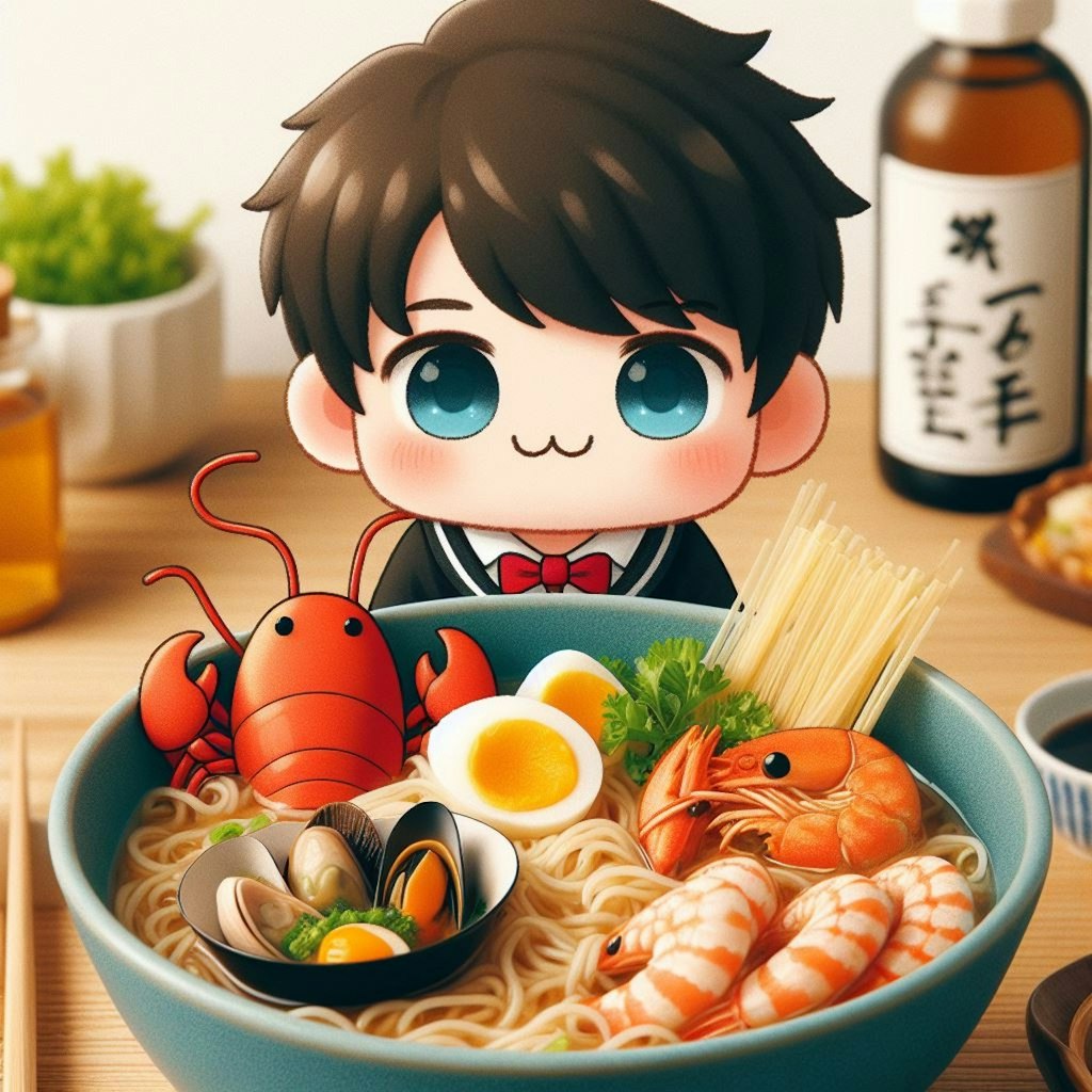 かわいいseafood noodle