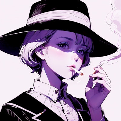 タバコを吸う女①