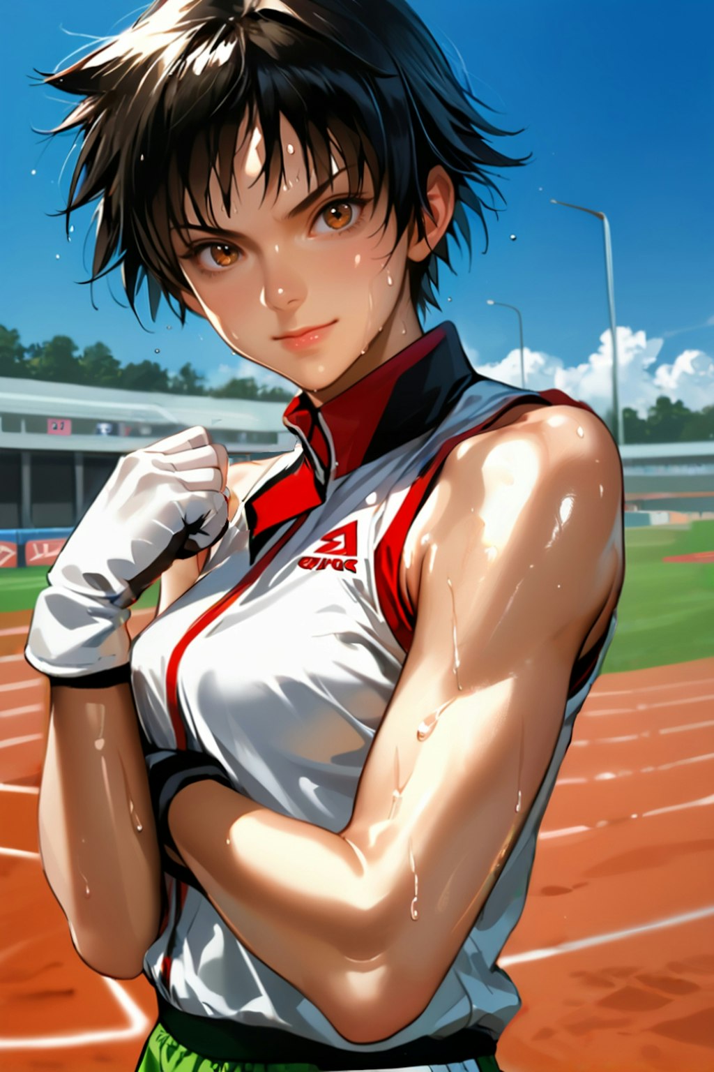 短髪のスポーツ娘