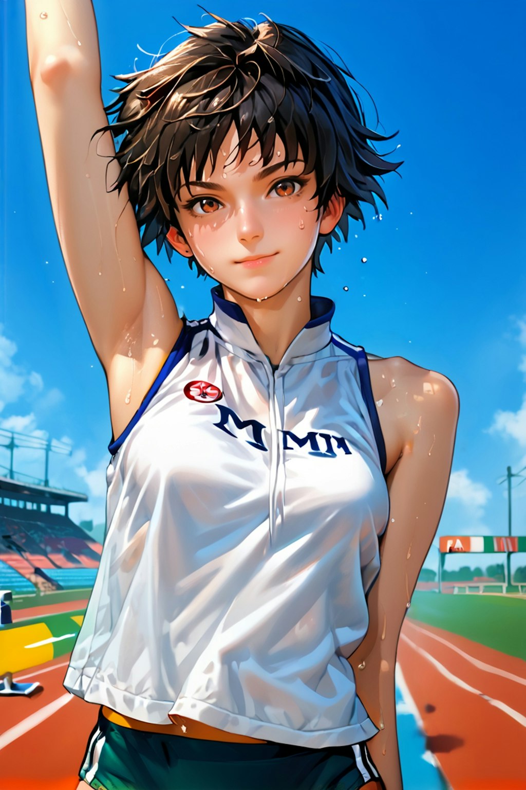 短髪のスポーツ娘