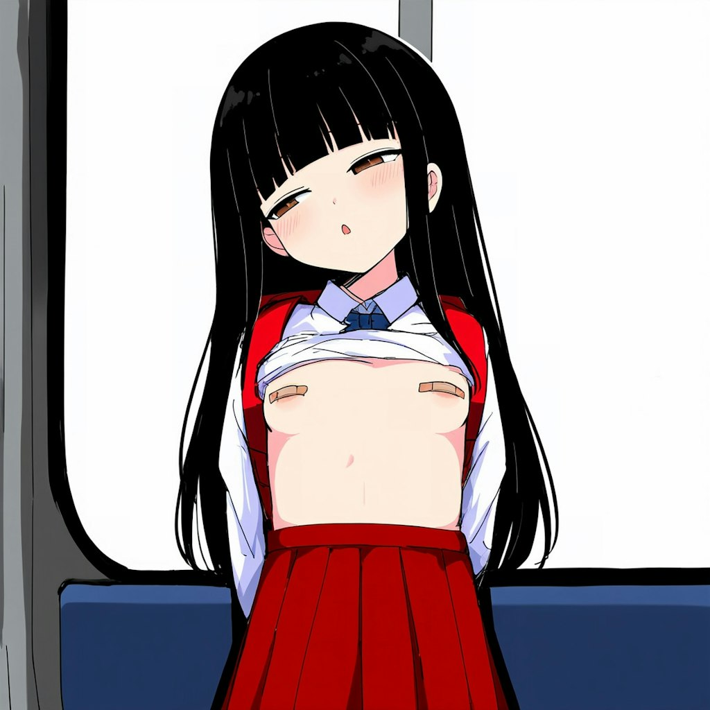 黒髪ちゃんと電車