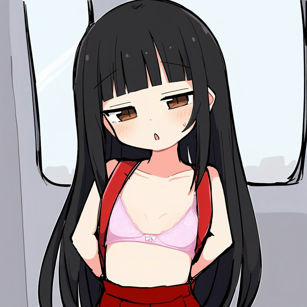 黒髪ちゃんと電車