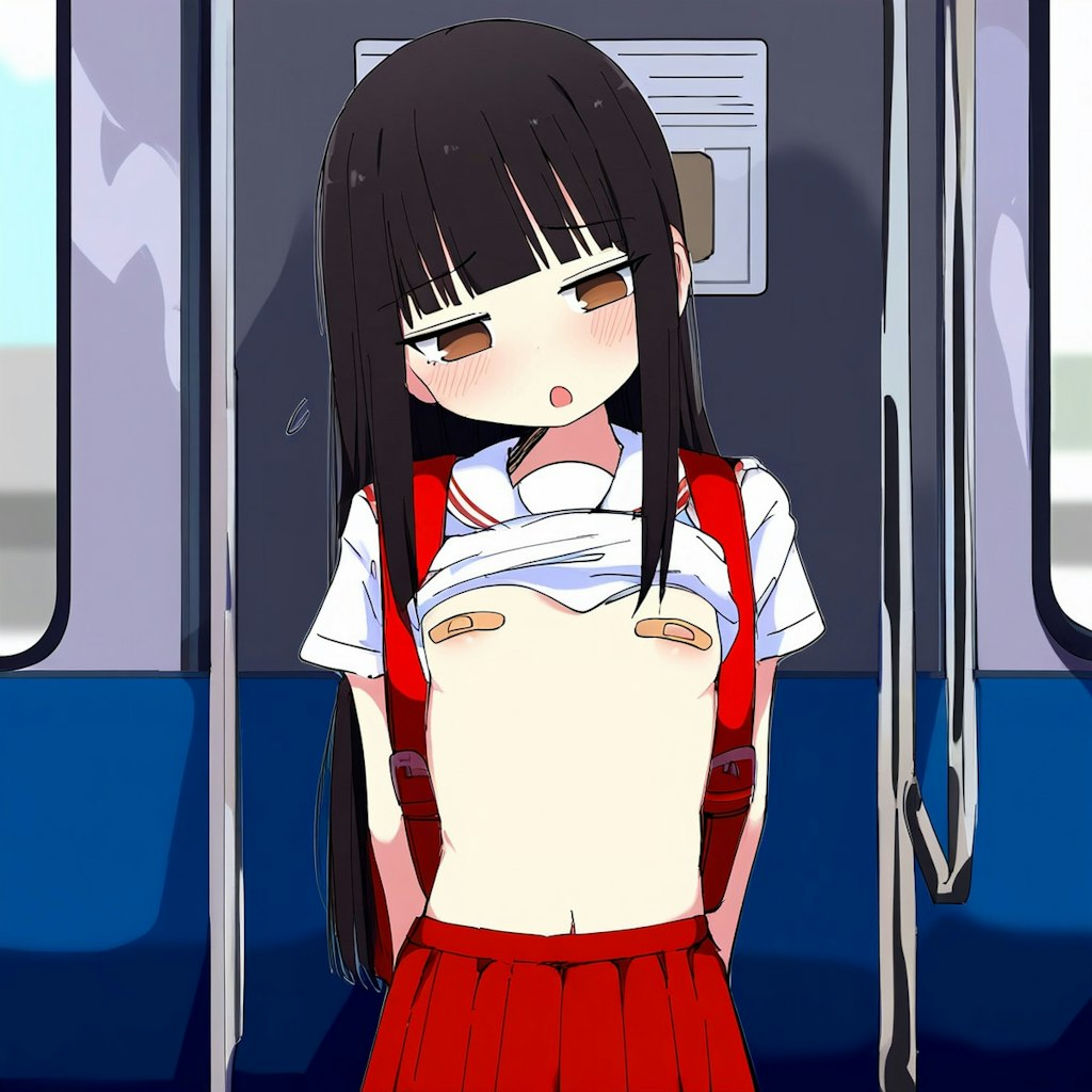 黒髪ちゃんと電車