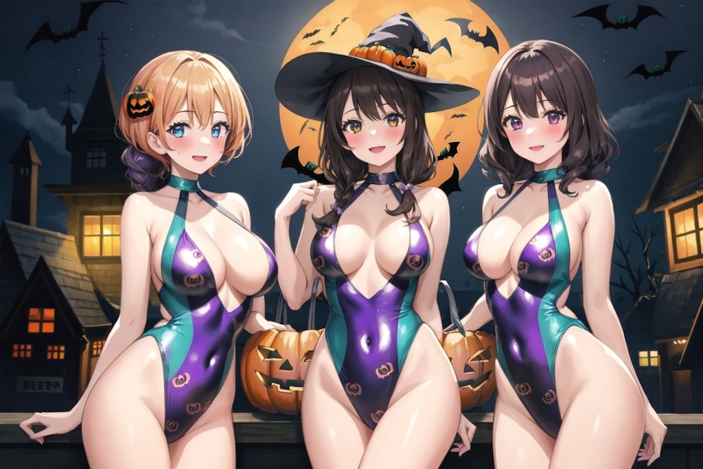 水着でハロウィン