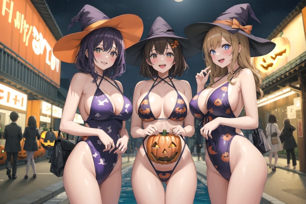 水着でハロウィン